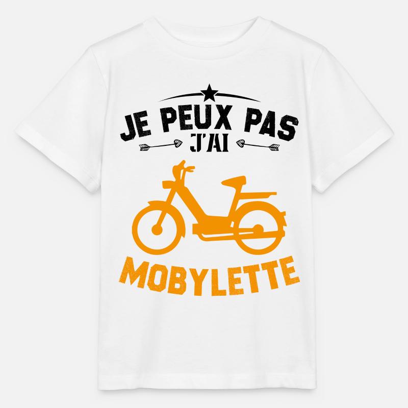 Je Peux Pas J'ai Mobylette Cadeau - T-shirt bio MINI CREATOR Stanley/Stella Enfant - blanc