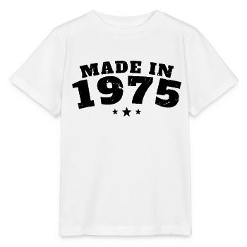 Baujahr 1975 - Stanley/Stella Kinder T-Shirt MINI CREATOR  - Weiß - Vorne - Maike (125cm)