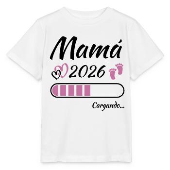 Future maman 2026 Chargement - T-shirt bio MINI CREATOR Stanley/Stella Enfant - blanc - Devant - Maike (125cm)