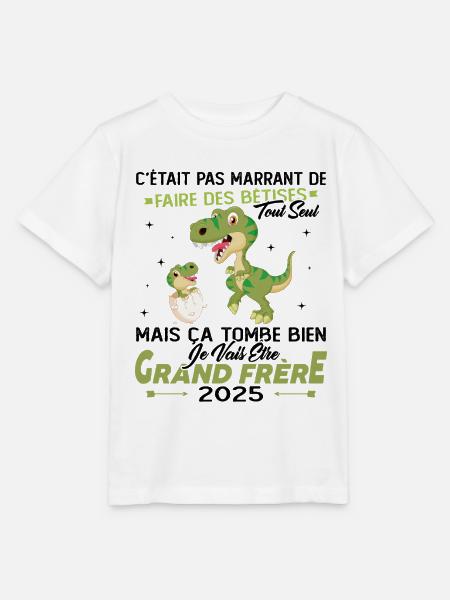 Ich werde 2025 ein großer Bruder sein - Stanley/Stella Kinder T-Shirt MINI CREATOR  - Weiß