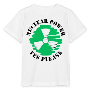 L’énergie nucléaire, oui s’il vous plaît, l’énergie nucléaire - T-shirt bio MINI CREATOR Stanley/Stella Enfant - blanc - Devant - Maike (125cm)