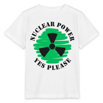 L’énergie nucléaire, oui s’il vous plaît, l’énergie nucléaire - T-shirt bio MINI CREATOR Stanley/Stella Enfant - blanc - Devant - Maike (125cm)