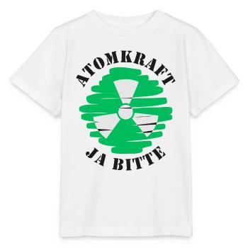 Atomkraft, Ja bitte, Kernenergie - Stanley/Stella Kinder T-Shirt MINI CREATOR  - Weiß - Vorne - Maike (125cm)