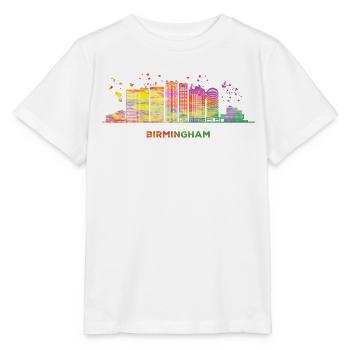 Birminghamer Skyline Birmingham - Stanley/Stella Kinder T-Shirt MINI CREATOR  - Weiß - Vorne - Maike (125cm)