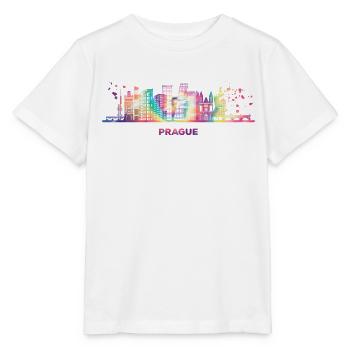 Paysage urbain de Prague - T-shirt bio MINI CREATOR Stanley/Stella Enfant - blanc - Devant - Maike (125cm)