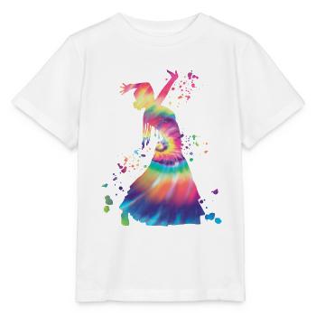 Femme flamenco avec robe flamenco - T-shirt bio MINI CREATOR Stanley/Stella Enfant - blanc - Devant - Maike (125cm)