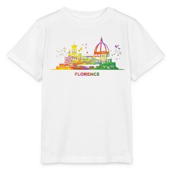 Florentiner Skyline Stadtbild Florenz - Stanley/Stella Kinder T-Shirt MINI CREATOR  - Weiß - Vorne - Maike (125cm)