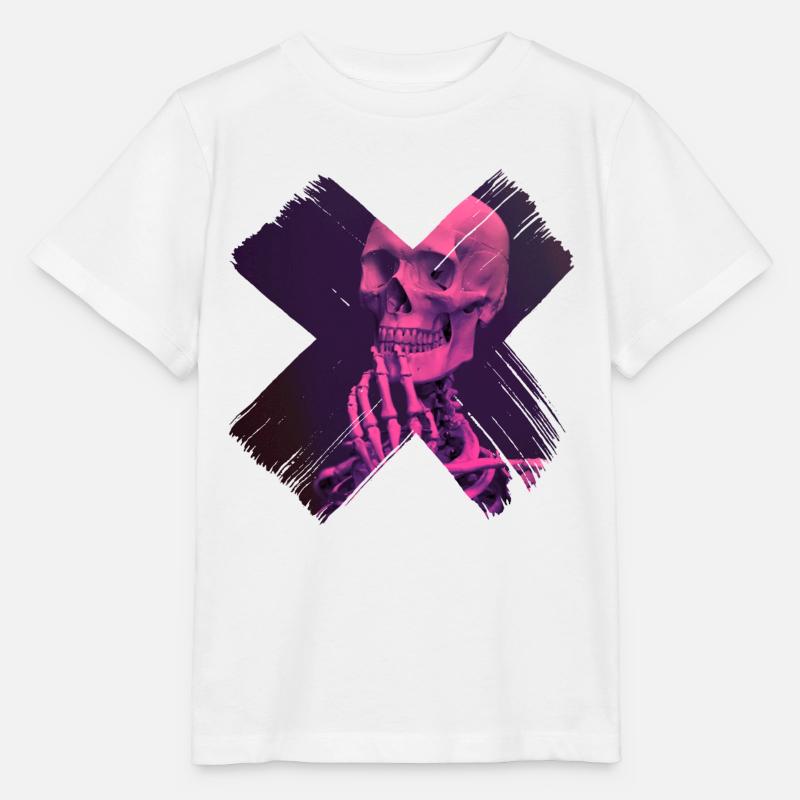 skull and crossbones - Stanley/Stella MINI CREATOR Kids’ T-Shirt - white