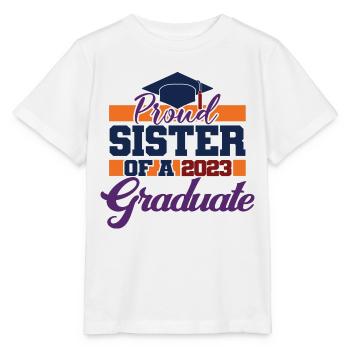 Proud Sister Of A 2023 Graduate Graduation Gift - Stanley/Stella MINI CREATOR Kids’ T-Shirt - white - Front - Maike (125cm)