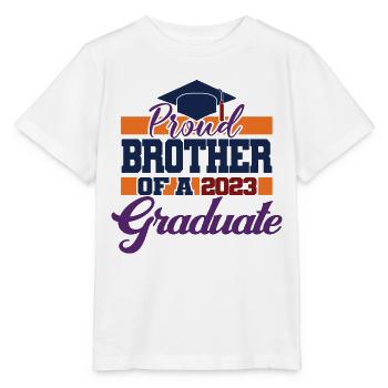 Fier frère d’un cadeau de fin d’études supérieures en 2023 - T-shirt bio MINI CREATOR Stanley/Stella Enfant - blanc - Devant - Maike (125cm)