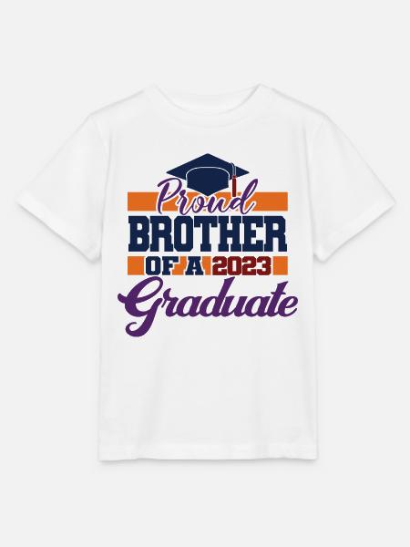 Stolzer Bruder eines Abschlussgeschenks 2023 - Stanley/Stella Kinder T-Shirt MINI CREATOR  - Weiß