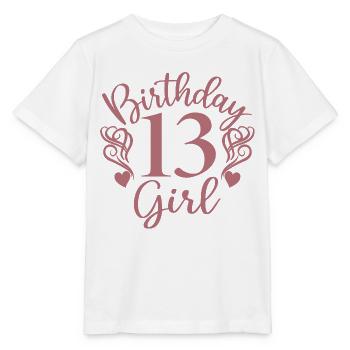 13th Birthday Women Her Birthday Girl 13 Years Old - Stanley/Stella MINI CREATOR Kids’ T-Shirt - white - Front - Maike (125cm)