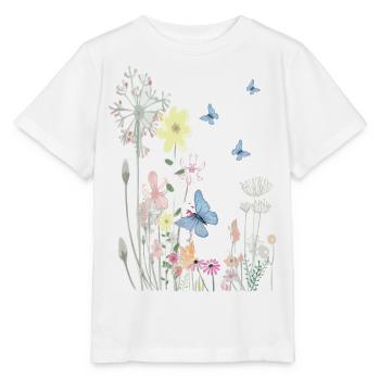 Flower meadow with butterflies - Stanley/Stella MINI CREATOR Kids’ T-Shirt - white - Front - Maike (125cm)