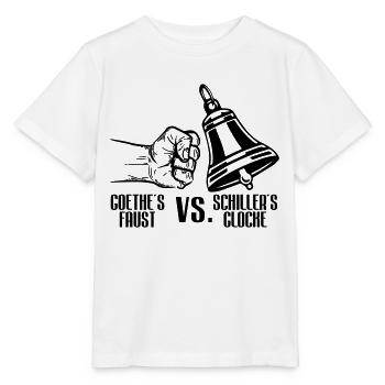 Farbe änderbar | Goethe vs. Schiller - Stanley/Stella Kinder T-Shirt MINI CREATOR  - Weiß - Vorne - Maike (125cm)