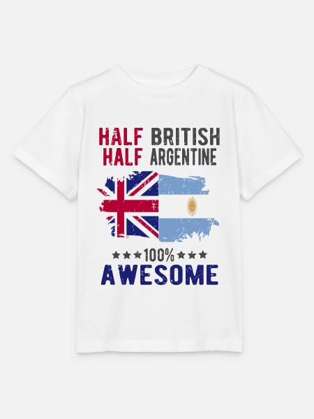 Halb Brite Halb Argentiner - Stanley/Stella Kinder T-Shirt MINI CREATOR  - Weiß