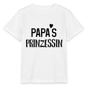 Papas Prinzessin - Stanley/Stella Kinder T-Shirt MINI CREATOR  - Weiß - Vorne - Maike (125cm)