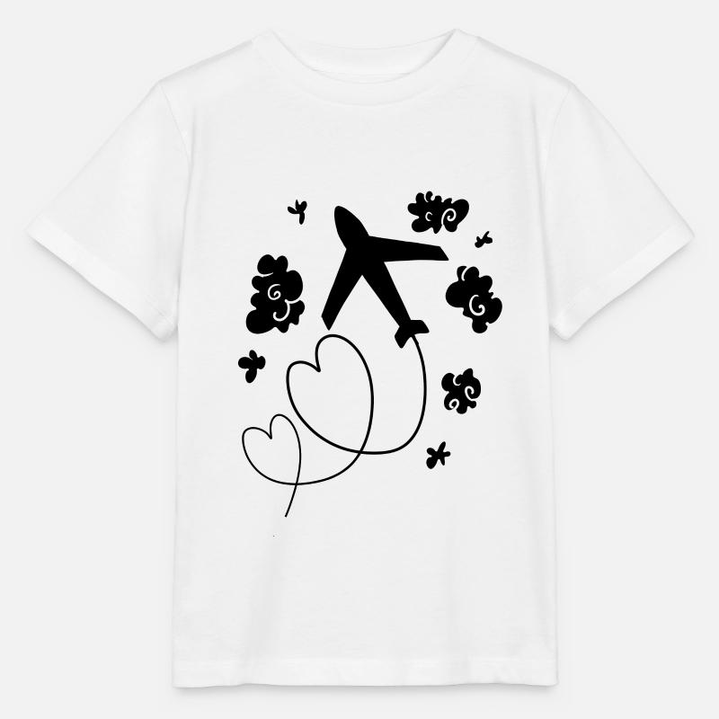 Flugzeug - Stanley/Stella Kinder T-Shirt MINI CREATOR  - Weiß
