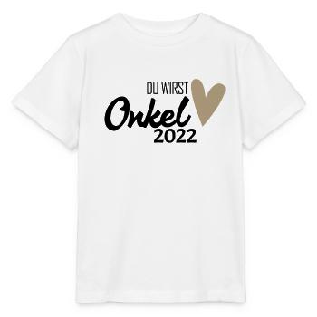 Onkel 2022 - Onkel werden - Stanley/Stella Kinder T-Shirt MINI CREATOR  - Weiß - Vorne - Maike (125cm)