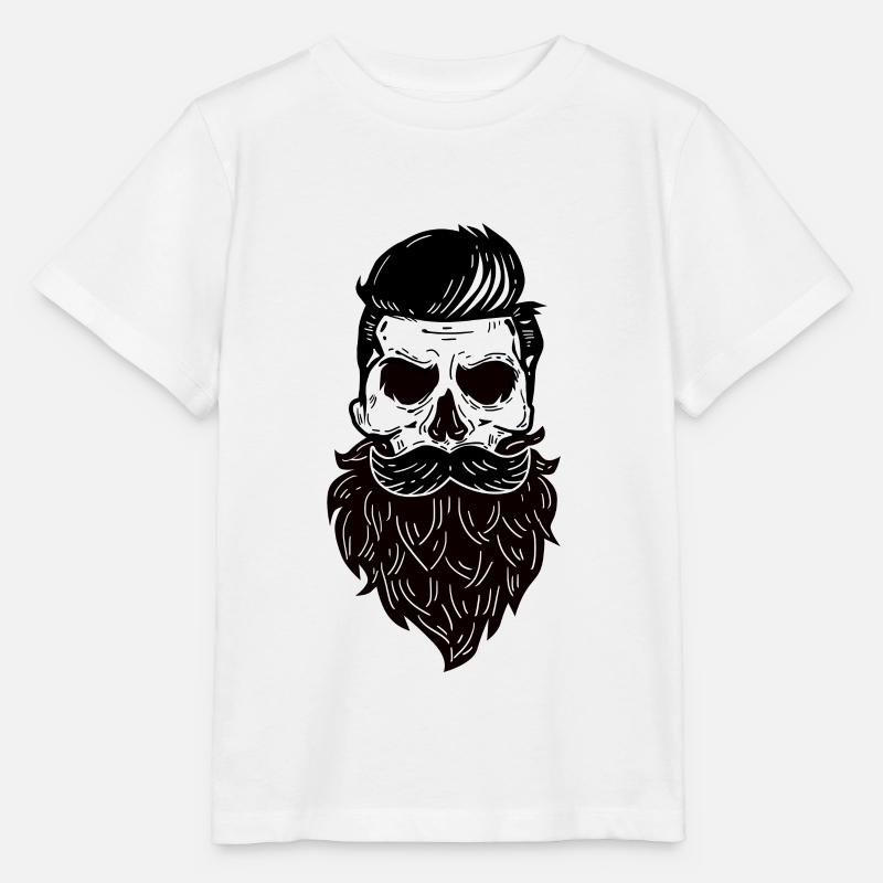 Crâne de crâne De Barbe Crâne - T-shirt bio MINI CREATOR Stanley/Stella Enfant - blanc