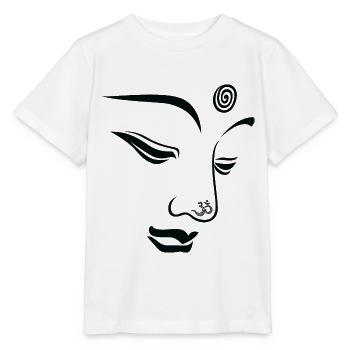 buddha bouddha Om - T-shirt bio MINI CREATOR Stanley/Stella Enfant - blanc - Devant - Maike (125cm)