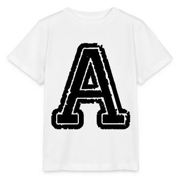letter a - Stanley/Stella MINI CREATOR Kids’ T-Shirt - white - Front - Maike (125cm)