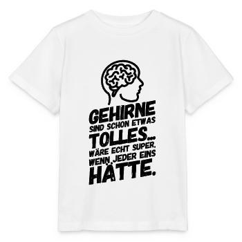 Lustige Sprüche Gehirn Bürohumor - Stanley/Stella Kinder T-Shirt MINI CREATOR  - Weiß - Vorne - Maike (125cm)