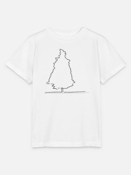 Baum Lineart - Stanley/Stella Kinder T-Shirt MINI CREATOR  - Weiß