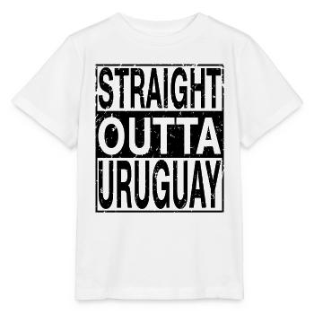 Uruguay Straight outta Uruguay - Stanley/Stella MINI CREATOR Kids’ T-Shirt - white - Front - Maike (125cm)