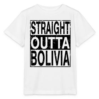 Bolivien Straight outta Bolivien - Stanley/Stella Kinder T-Shirt MINI CREATOR  - Weiß - Vorne - Maike (125cm)