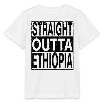Ethiopia Straight outta Ethiopia - Stanley/Stella MINI CREATOR Kids’ T-Shirt - white - Front - Maike (125cm)