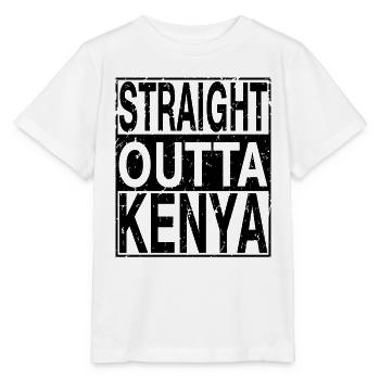 Kenya Straight outta Kenya - T-shirt bio MINI CREATOR Stanley/Stella Enfant - blanc - Devant - Maike (125cm)