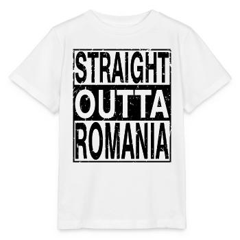 Romania Straight outta Romania - Stanley/Stella MINI CREATOR Kids’ T-Shirt - white - Front - Maike (125cm)