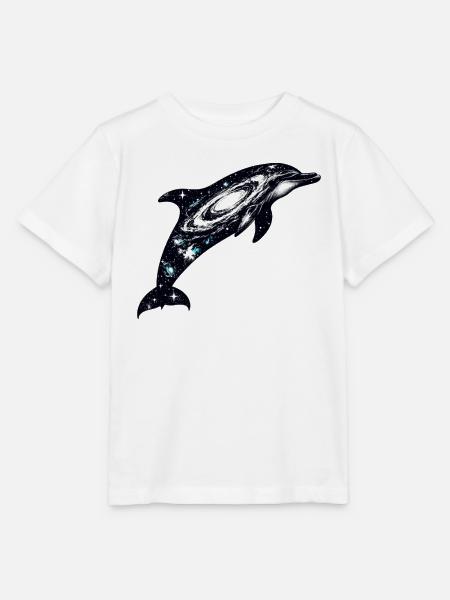 Dolphin Space Galaxy Universum - Stanley/Stella Kinder T-Shirt MINI CREATOR  - Weiß