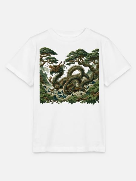 Chinesische Drachenkunst - Stanley/Stella Kinder T-Shirt MINI CREATOR  - Weiß