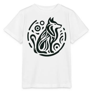 Wolve Indianer-Tierkreiszeichen - Stanley/Stella Kinder T-Shirt MINI CREATOR  - Weiß - Vorne - Maike (125cm)
