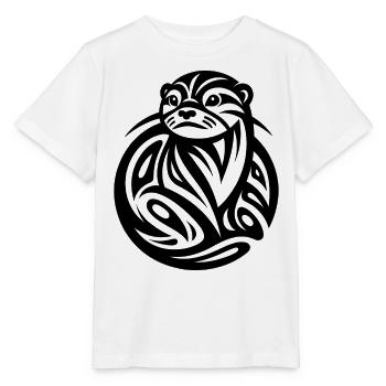 Otter Ureinwohner Amerikanisches Tierkreiszeichen - Stanley/Stella Kinder T-Shirt MINI CREATOR  - Weiß - Vorne - Maike (125cm)