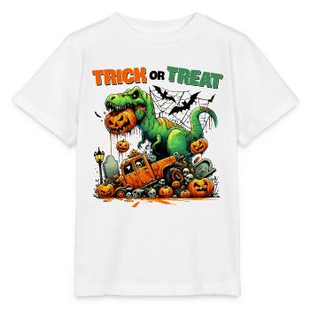 Trick or Treat T-Rex Dino Halloween Kids - Stanley/Stella Kinder T-Shirt MINI CREATOR  - Weiß - Vorne - Maike (125cm)