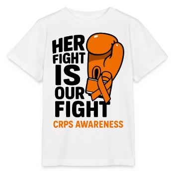 Votre combat est le nôtre – CRPS Reconnaissance - T-shirt bio MINI CREATOR Stanley/Stella Enfant - blanc - Devant - Maike (125cm)