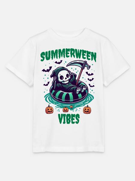 Summerween Vibes mit Sensenmann - Stanley/Stella Kinder T-Shirt MINI CREATOR - Weiß