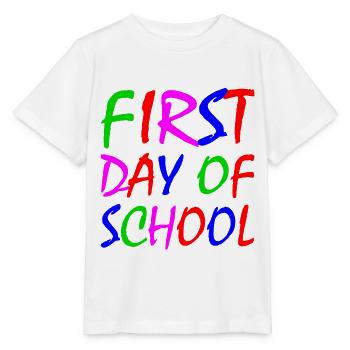 First day of school - Stanley/Stella MINI CREATOR Kids’ T-Shirt - white - Front - Maike (125cm)