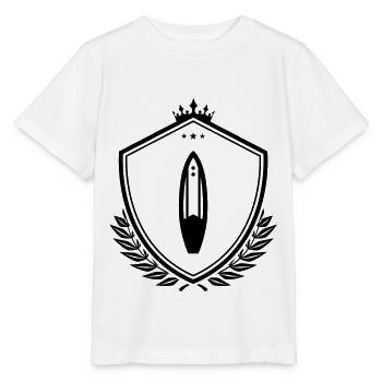 Surfbrett wappen - Stanley/Stella Kinder T-Shirt MINI CREATOR  - Weiß - Vorne - Maike (125cm)