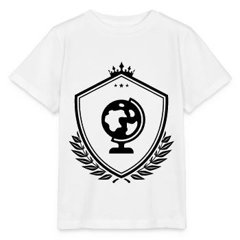Globus symbol wappen - Stanley/Stella Kinder T-Shirt MINI CREATOR  - Weiß - Vorne - Maike (125cm)