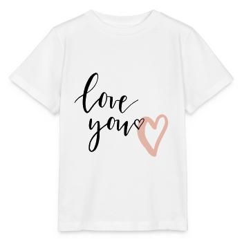 LOVE YOU - Stanley/Stella MINI CREATOR Kids’ T-Shirt - white - Front - Maike (125cm)