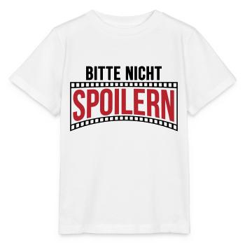 Farben änderbar | Bitte nicht Spoilern - Stanley/Stella Kinder T-Shirt MINI CREATOR  - Weiß - Vorne - Maike (125cm)
