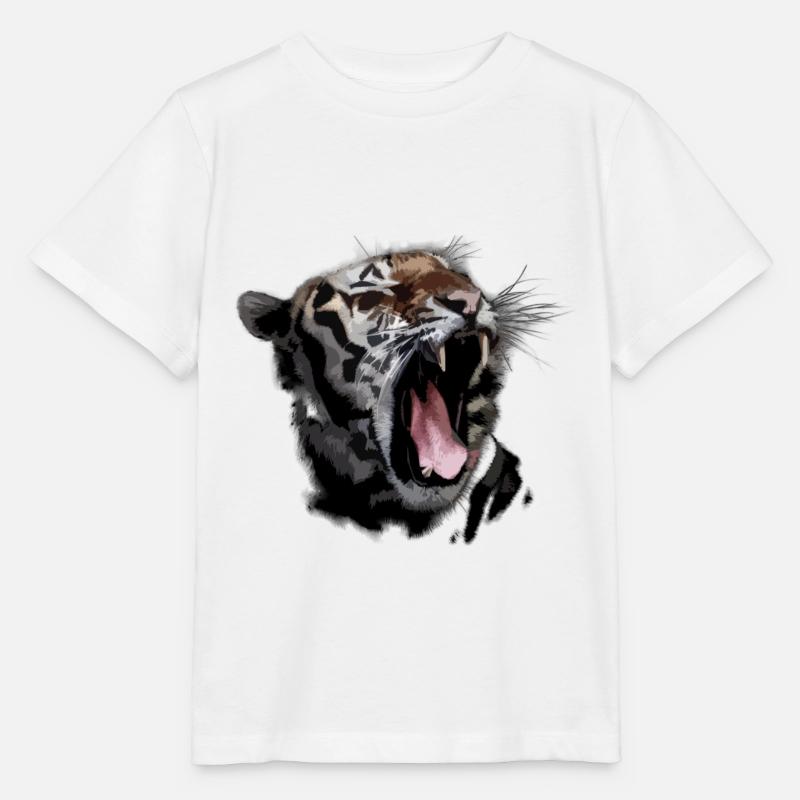 Tiger, ein wildes Tier - Stanley/Stella Kinder T-Shirt MINI CREATOR  - Weiß