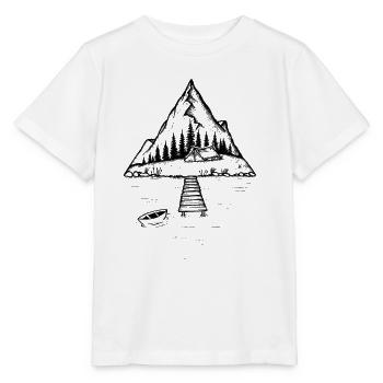 Camping am See - Stanley/Stella Kinder T-Shirt MINI CREATOR  - Weiß - Vorne - Maike (125cm)