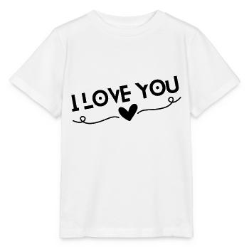 Je t’aime - T-shirt bio MINI CREATOR Stanley/Stella Enfant - blanc - Devant - Maike (125cm)