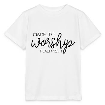 Glauben Jesus Gläubig Christen Geschenk - Stanley/Stella Kinder T-Shirt MINI CREATOR  - Weiß - Vorne - Maike (125cm)