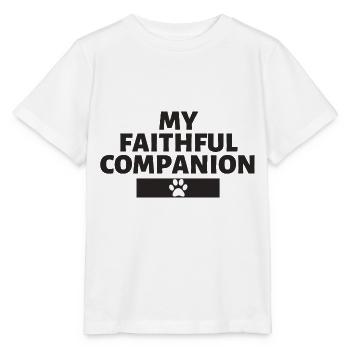 Mon fidèle compagnon - T-shirt bio MINI CREATOR Stanley/Stella Enfant - blanc - Devant - Maike (125cm)