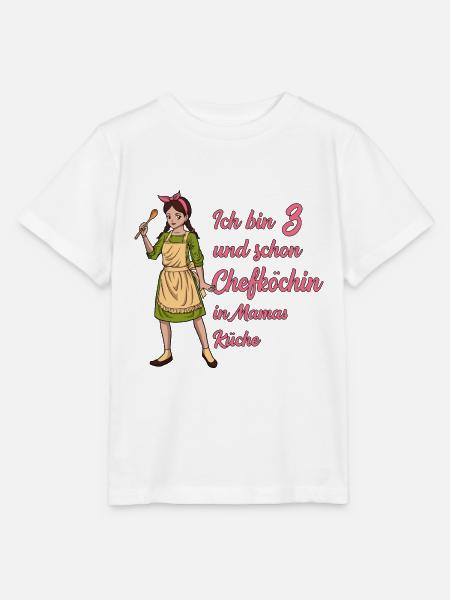 Ich bin 3 - Mädchen Koch - Stanley/Stella Kinder T-Shirt MINI CREATOR - Weiß